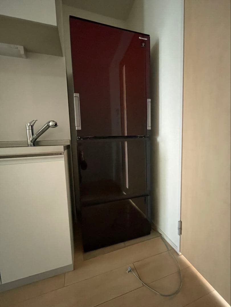 SHARP 冷蔵庫 SJ-GW35J レッドブラックプラズマクラスター