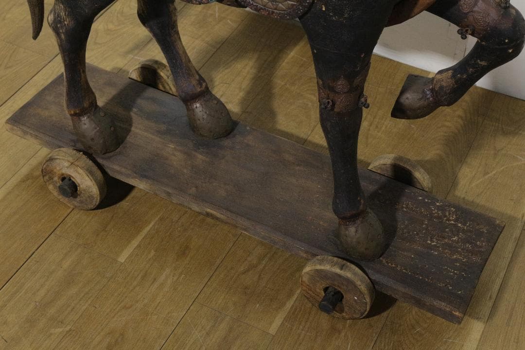 馬の彫刻★木製★アンティーク★