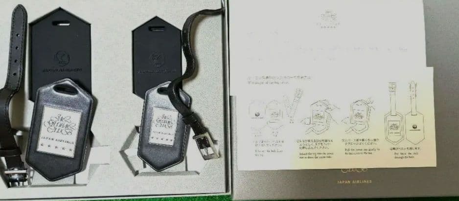 JAL黒亀ネームタグ大小2個セット
