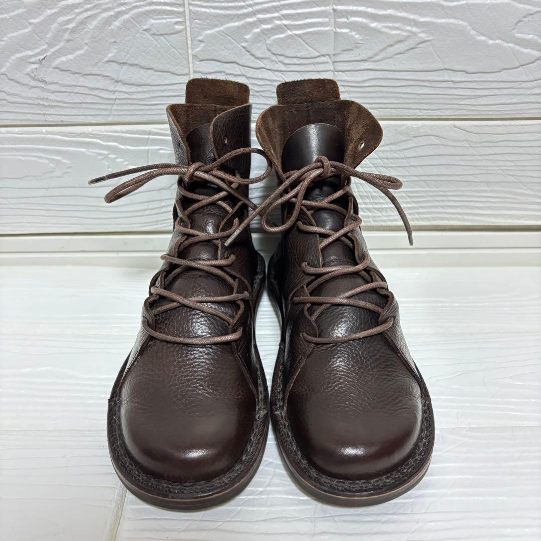 【美品】trippen NOMAD レースアップブーツ ブラウン 37 ノマド