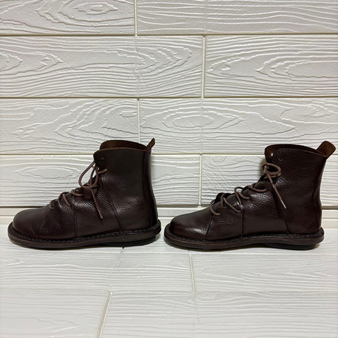 【美品】trippen NOMAD レースアップブーツ ブラウン 37 ノマド
