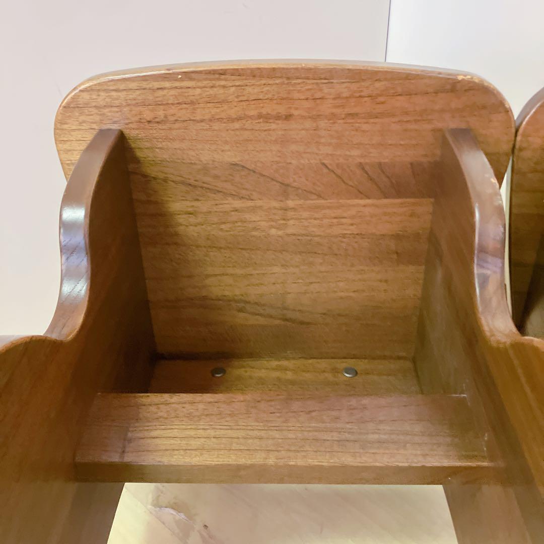 木製　ダイニングチェア　2脚セット　デザインチェア　アームレスチェア　椅子