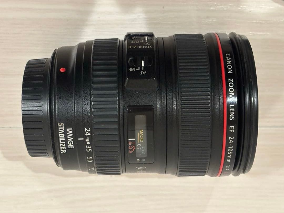 canon EF 24-105mmレンズ、canonEO55ODバッテリー付き