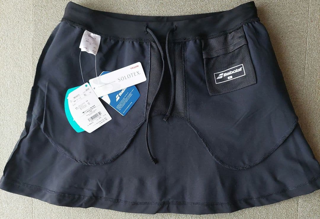タグ付き新品未使用　Babolat　バボラ　テニススコート　ブラック　XLサイズ