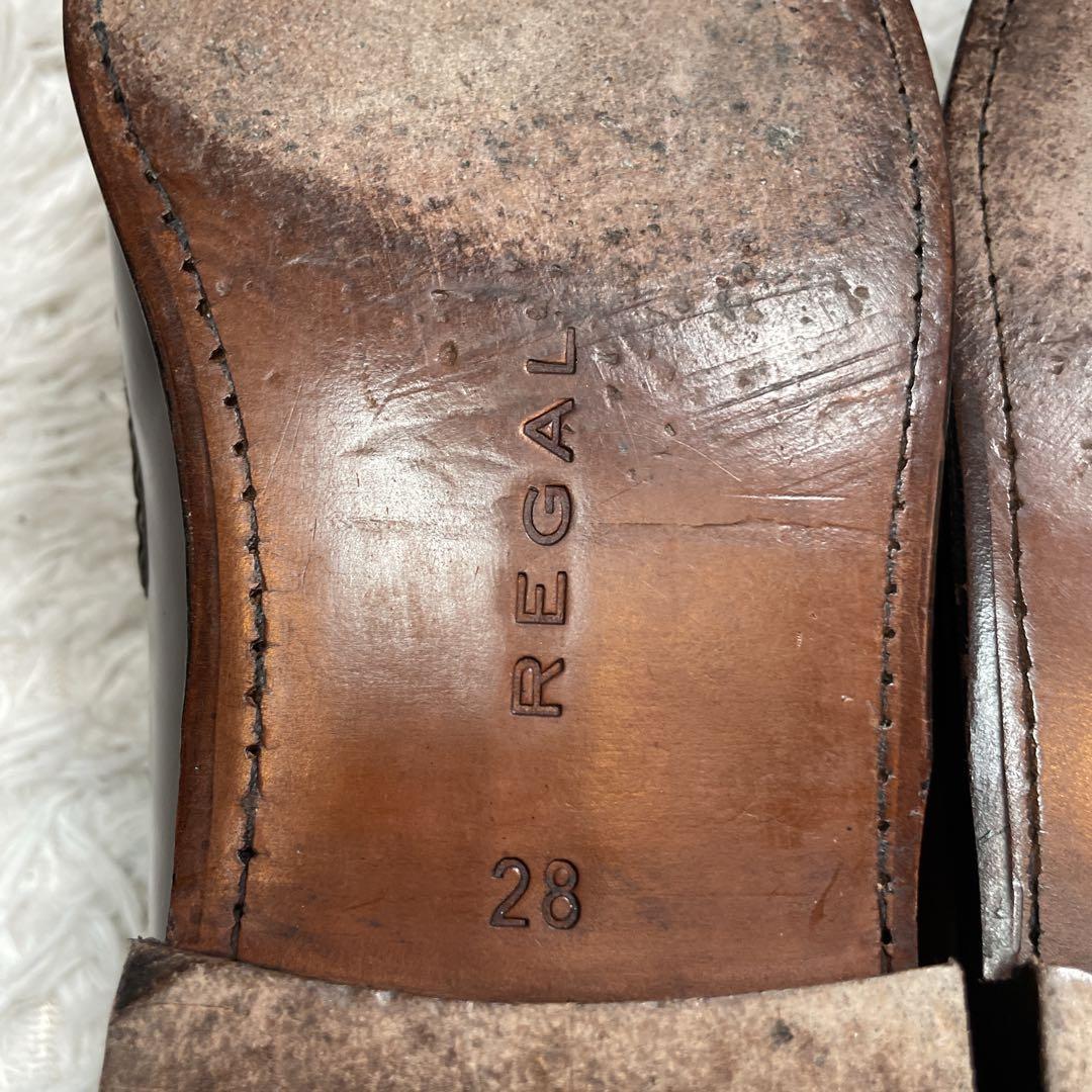 リーガル　ローファー　バーガンディ　ブラウン　レザー　15fr 28cm