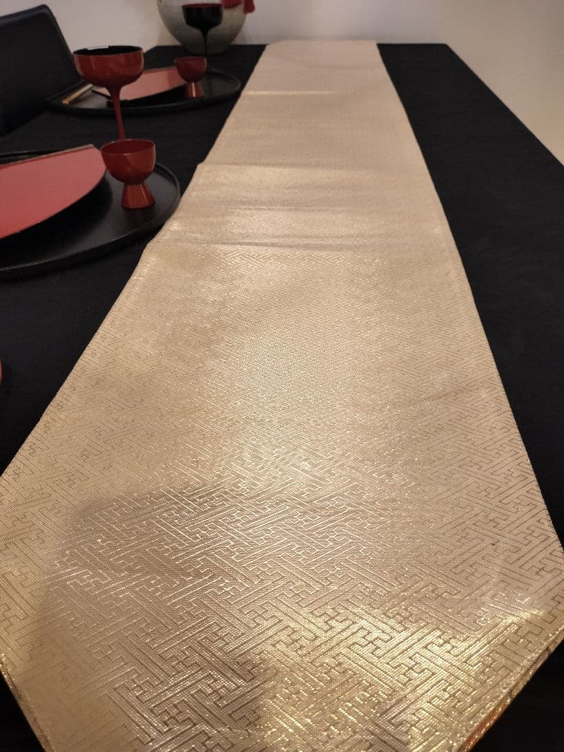 A941★高級‼️ひな祭り‼️袋帯テーブルランナー2ｍ7cm