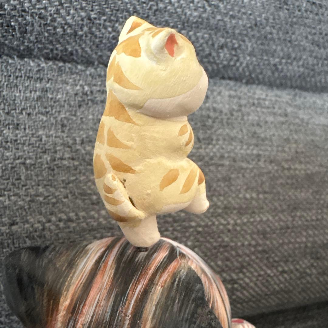 招き猫　猫の置物 もりわじんさん　手捻り１点もの