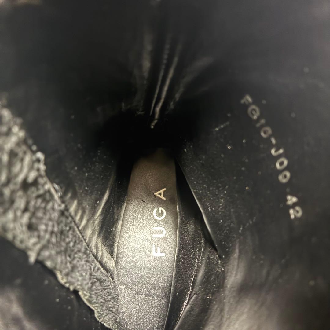 00s FUGA ハーネスブーツ　ブラック　金具　レザー　y2k 42