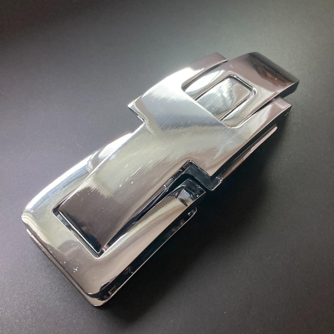 【B級品】 パワーベルト レバーアクション 本革 黒赤ベルト 可変式 銀バックル