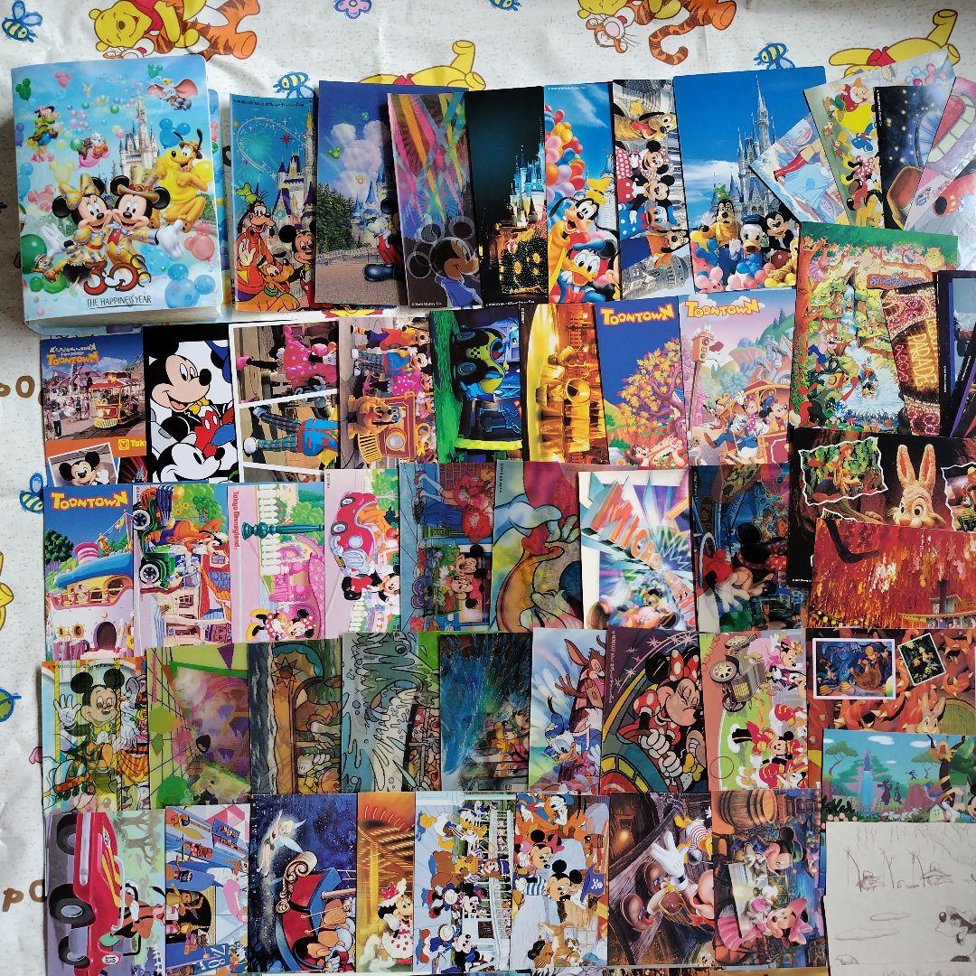 ディズニーポストカードまとめ売り① 東京ディズニーランド初期　80枚　ホルダー付