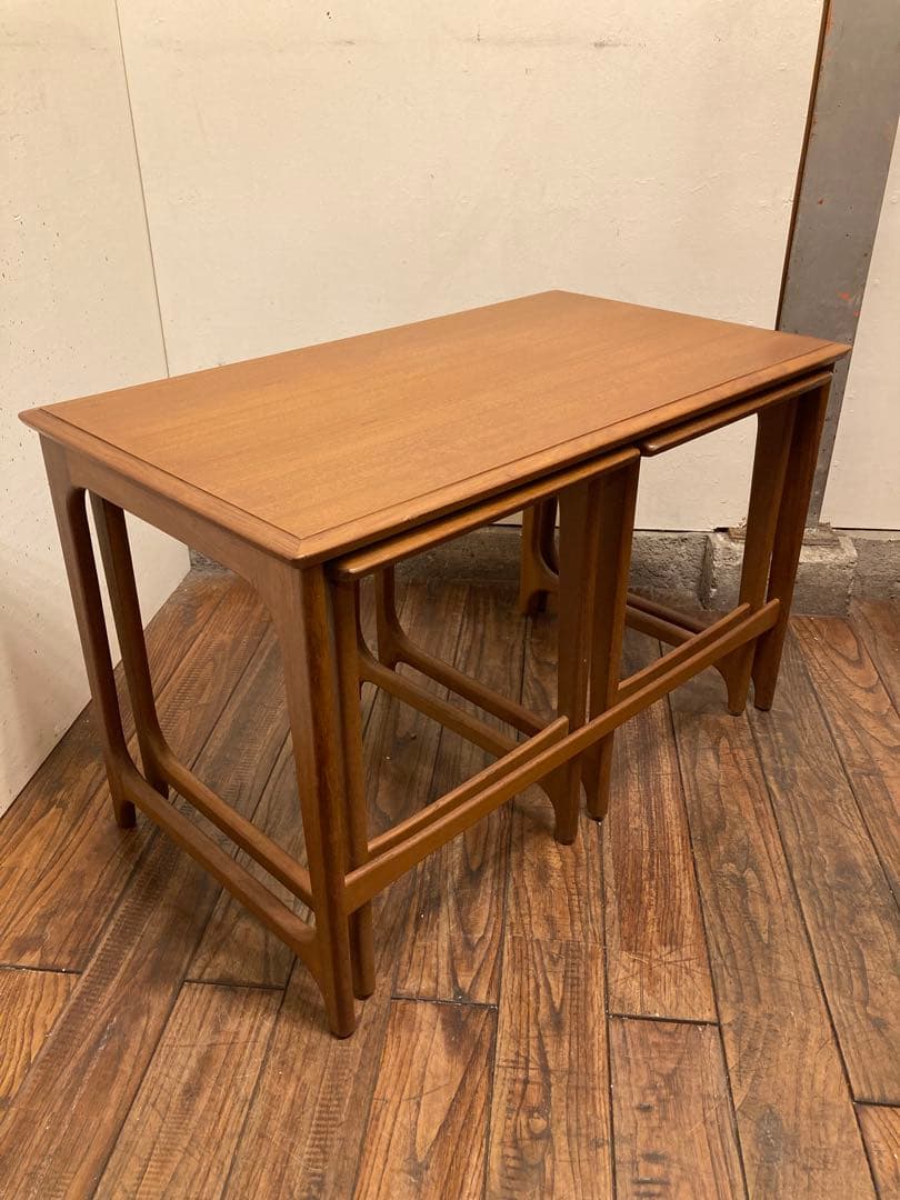 ヴィンテージ オールドマルニ チーク ネストテーブル 入れ子 北欧モダン