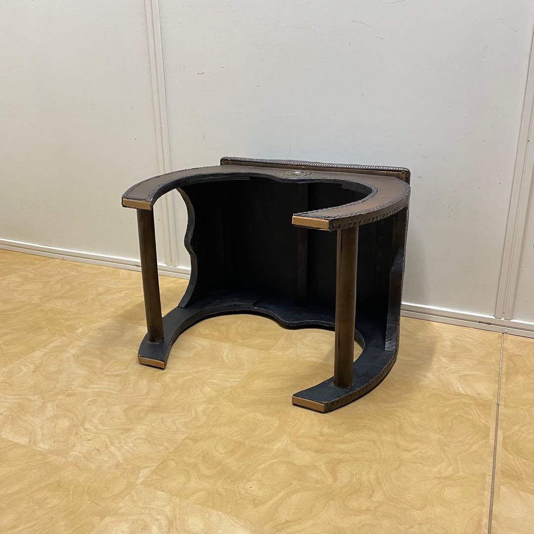 アンティーク調 スツール オットマン 鋲打ち レザー 椅子 イス 英国スタイル