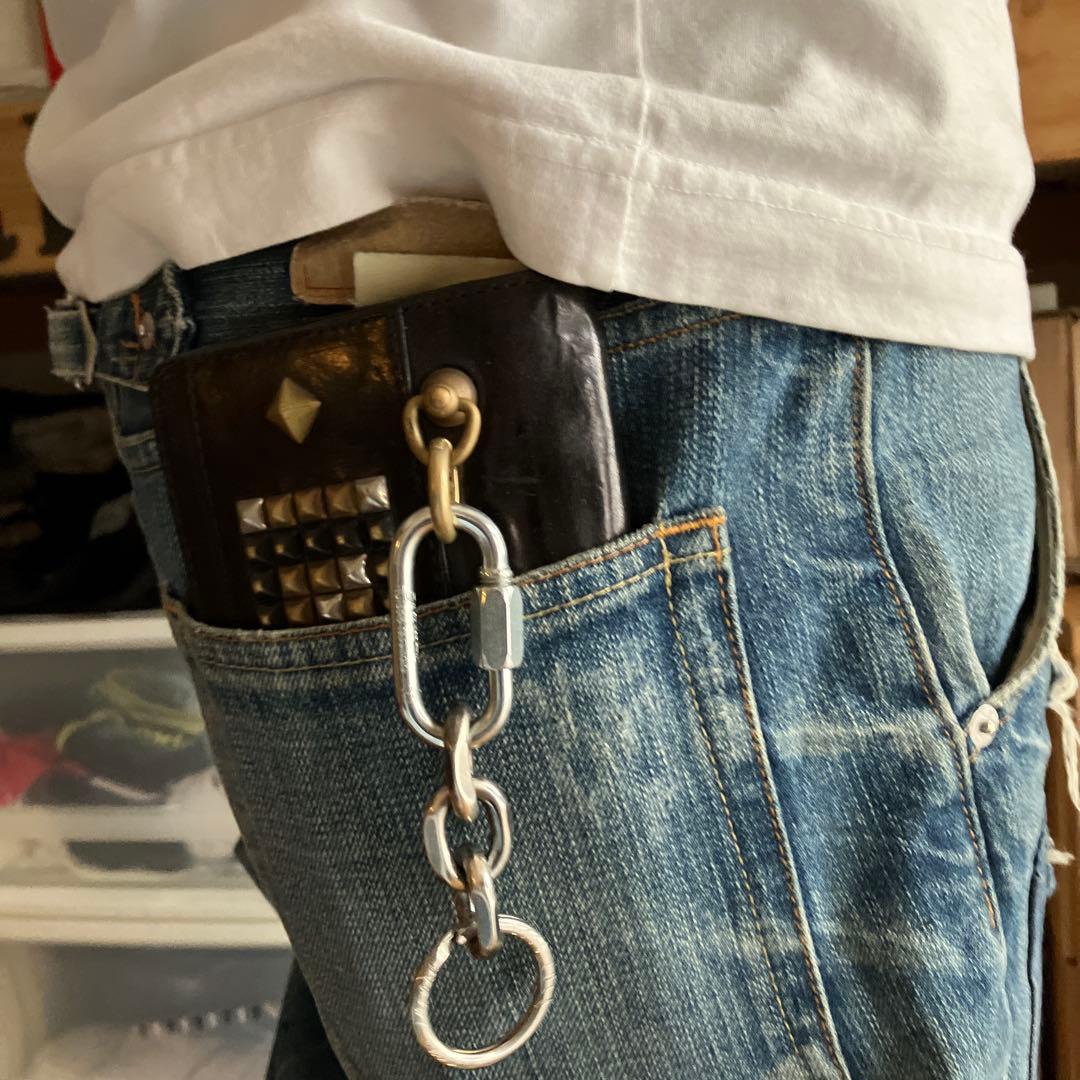 フランス製カラビナ使用　キーチェーン　新品未使用！刻印入りキーリングセット