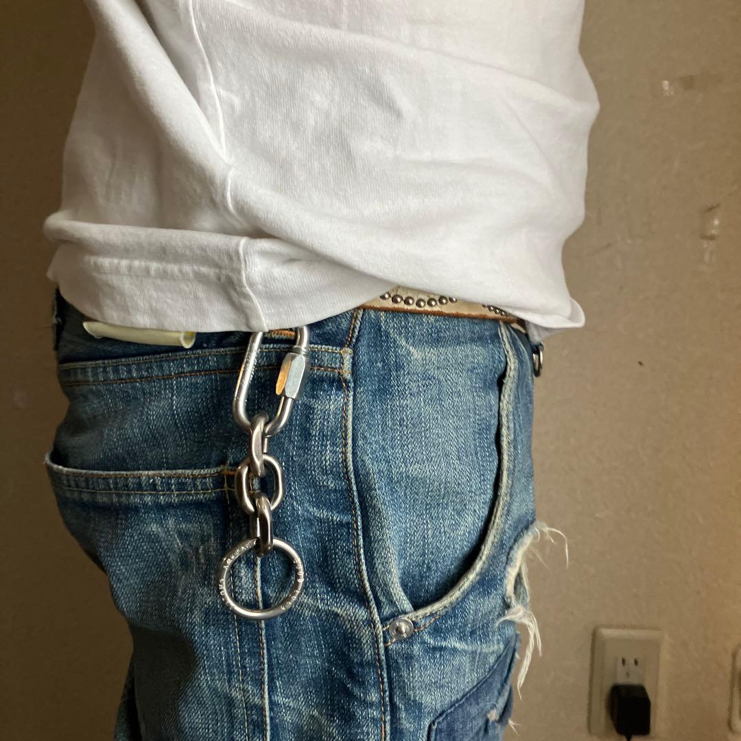 フランス製カラビナ使用　キーチェーン　新品未使用！刻印入りキーリングセット