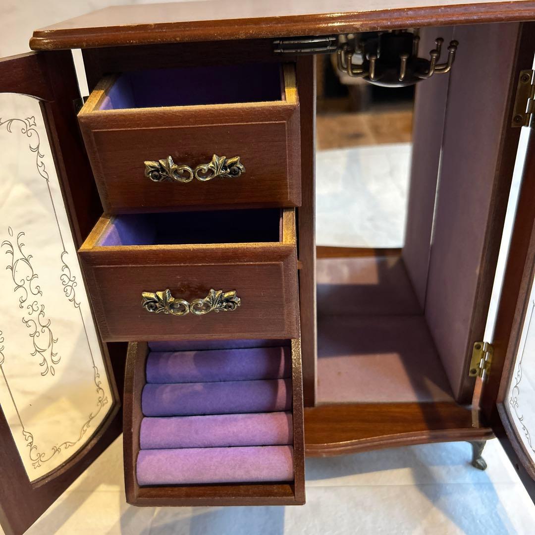 希少 TOYO 木製オルゴール付きジュエリーボックス日本製・1970〜80年代