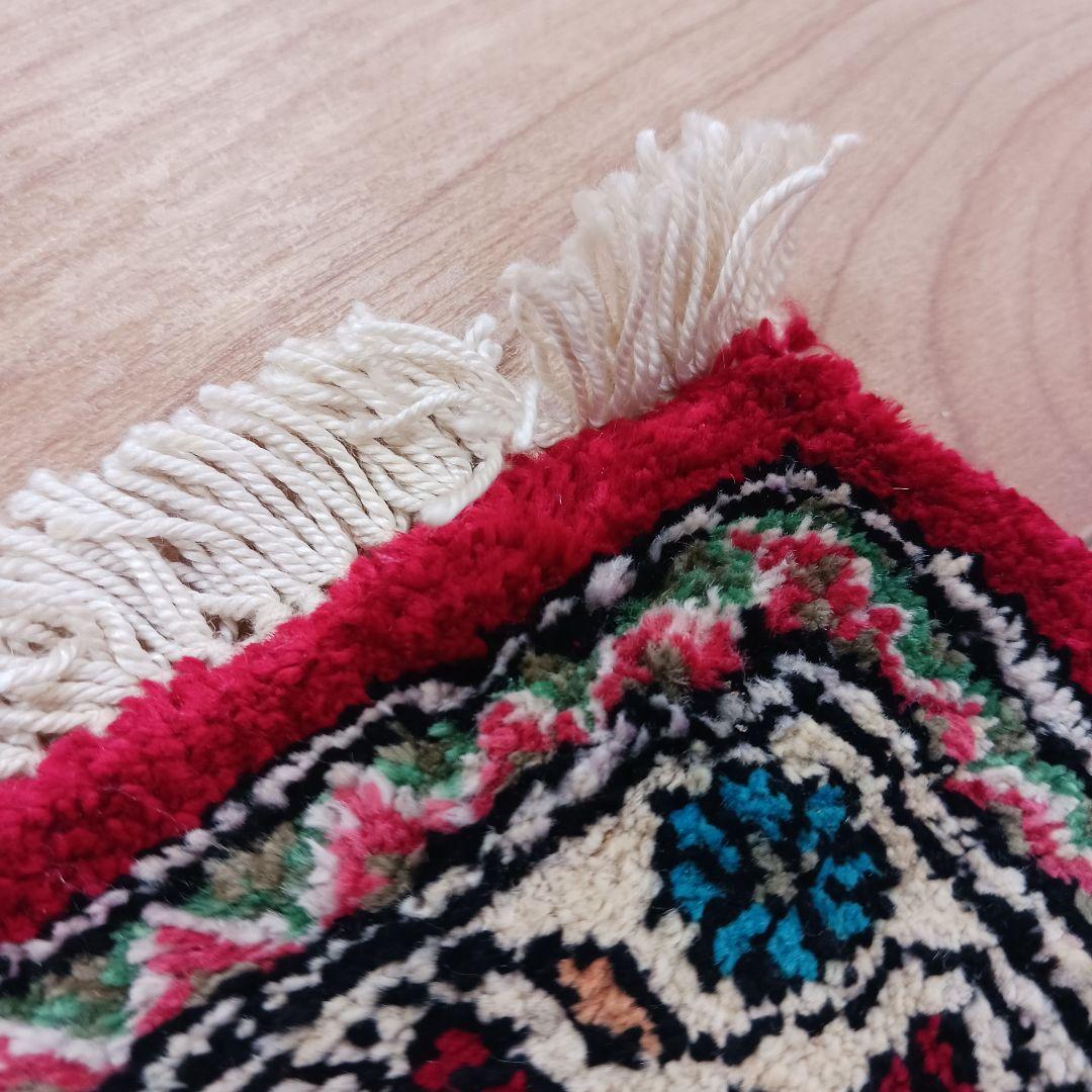 Y2622 ペルシャ絨毯 クム シルク100% 手織り72万ノット ヘシティ