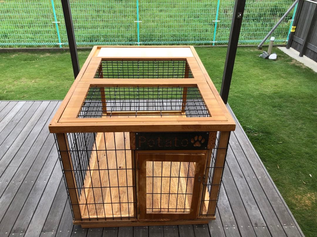 引き取り限定　中大型犬用ケージ、ハウス、バリケン、サークル(自作)