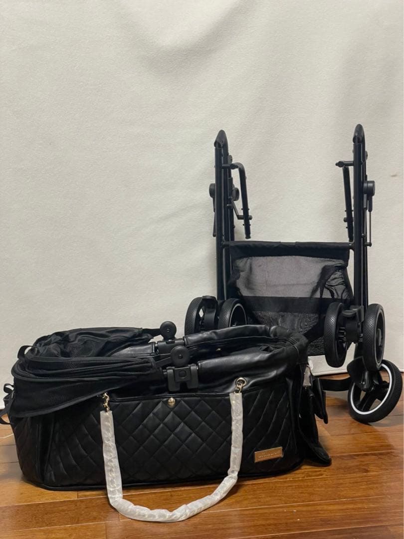 ブラックキルティングペットカート WANRIDE 美品