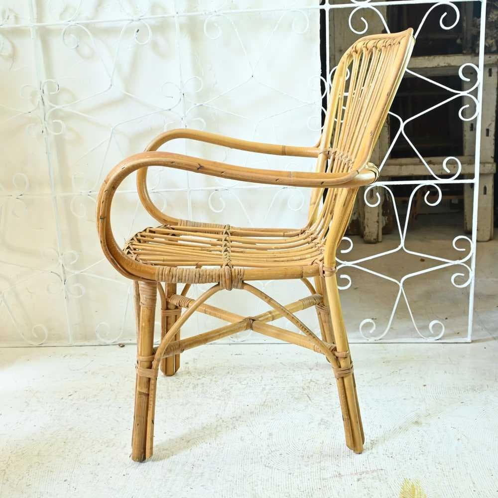 L3705-292 英国アンティーク バンブーチェア 一人掛けソファ アーム付き