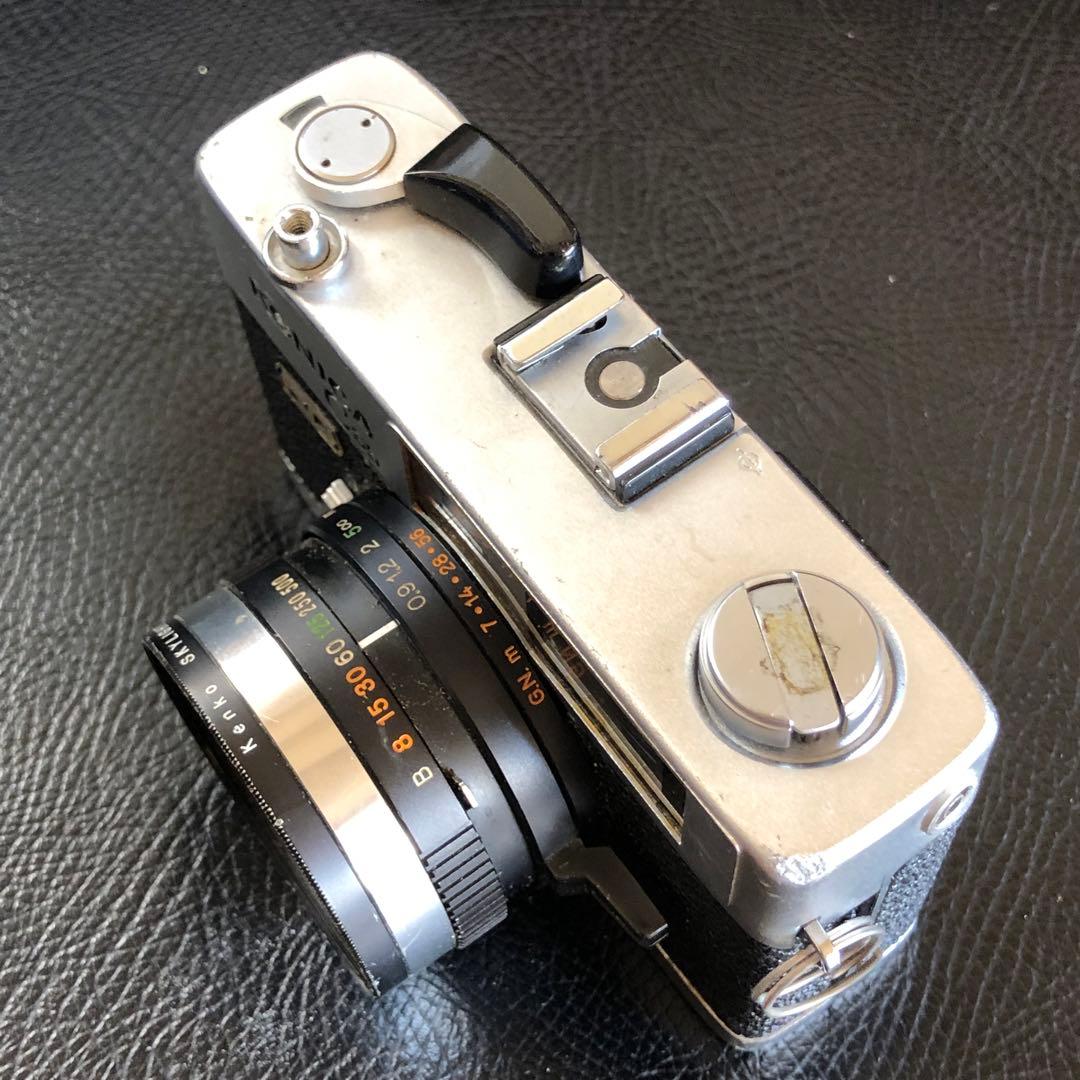 カバー付き　コニカC35FD ヘキサノン38mmF1.8 フィルムカメラ