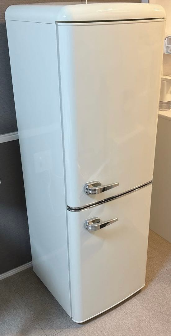 レトロ冷蔵庫 130L ホワイト