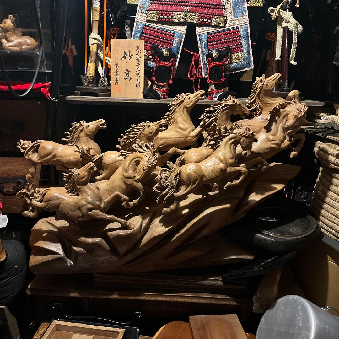 木彫り龍、90センチ龍の木彫り、特大木彫りの龍、一刀彫の龍、ドラゴン、木の株の龍