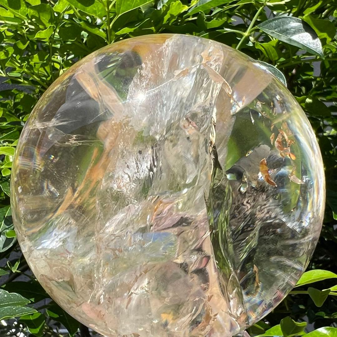 ◎家宝級 美麗宝珠☆超逸品☆レインボー スーパーファントム 水晶 丸玉 天然石