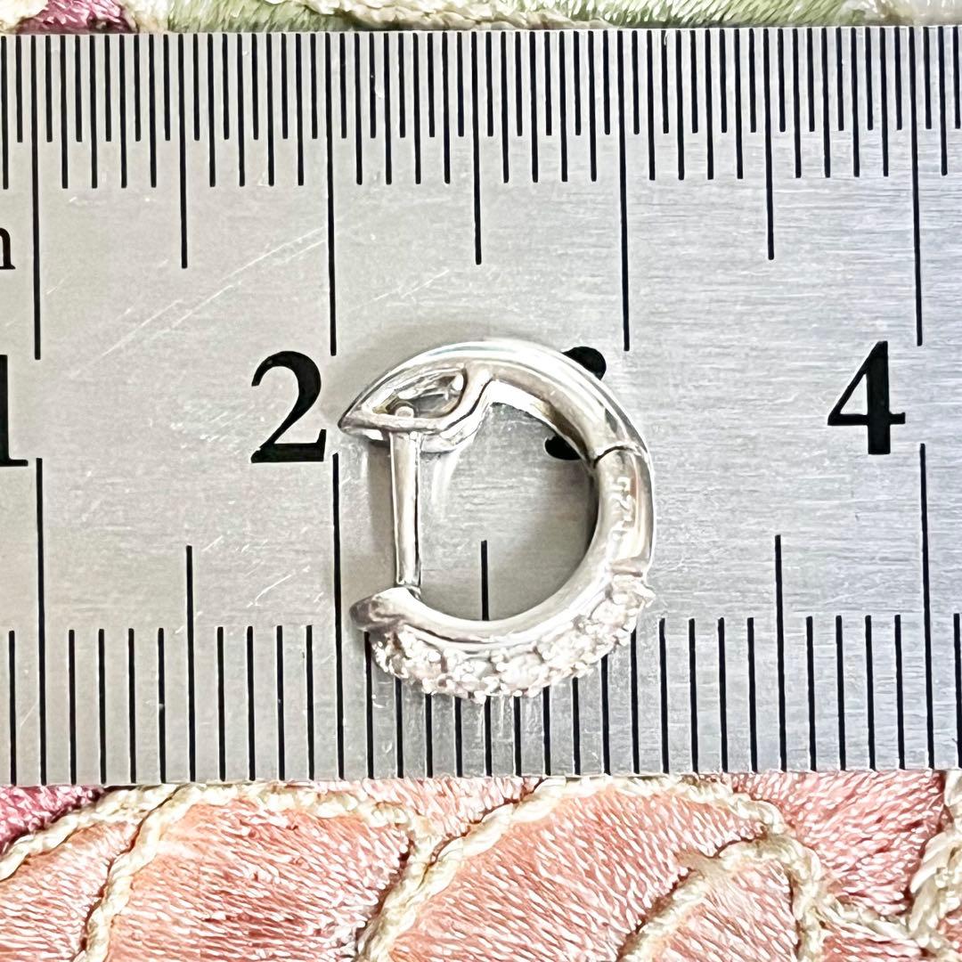 k18WG ダイヤ 0.25 フープピアス 片耳