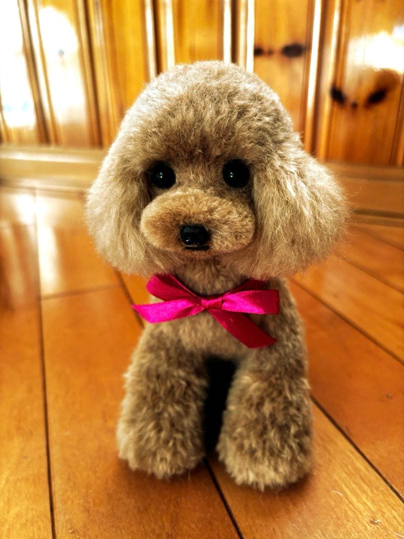 毛糸+羊毛フェルト トイプードル