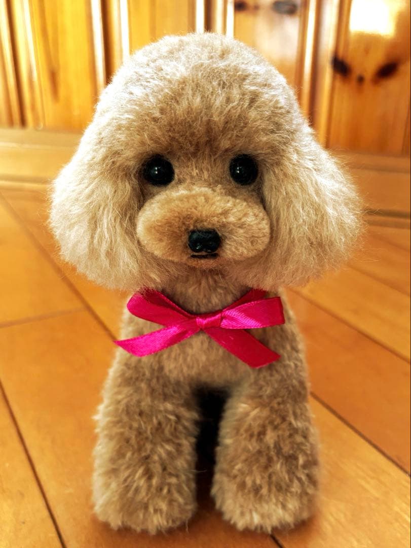 毛糸+羊毛フェルト トイプードル