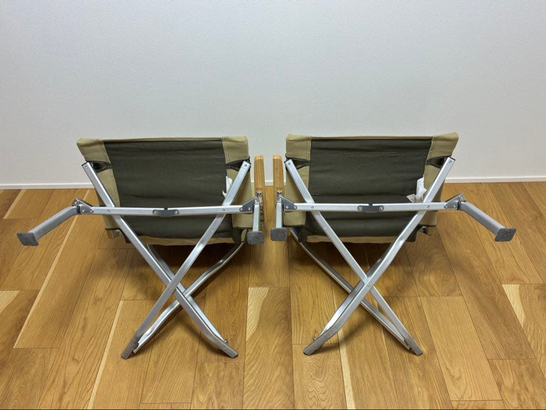 スノーピーク　ローチェア30 カーキ、ローチェアクッションプラス、カップホルダー