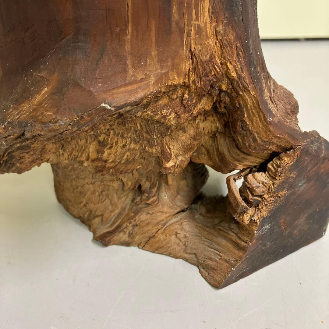 E-4昭和レトロ 置物 彫刻 木製 七福神 福禄寿 木彫り 長寿の像 福徳円満