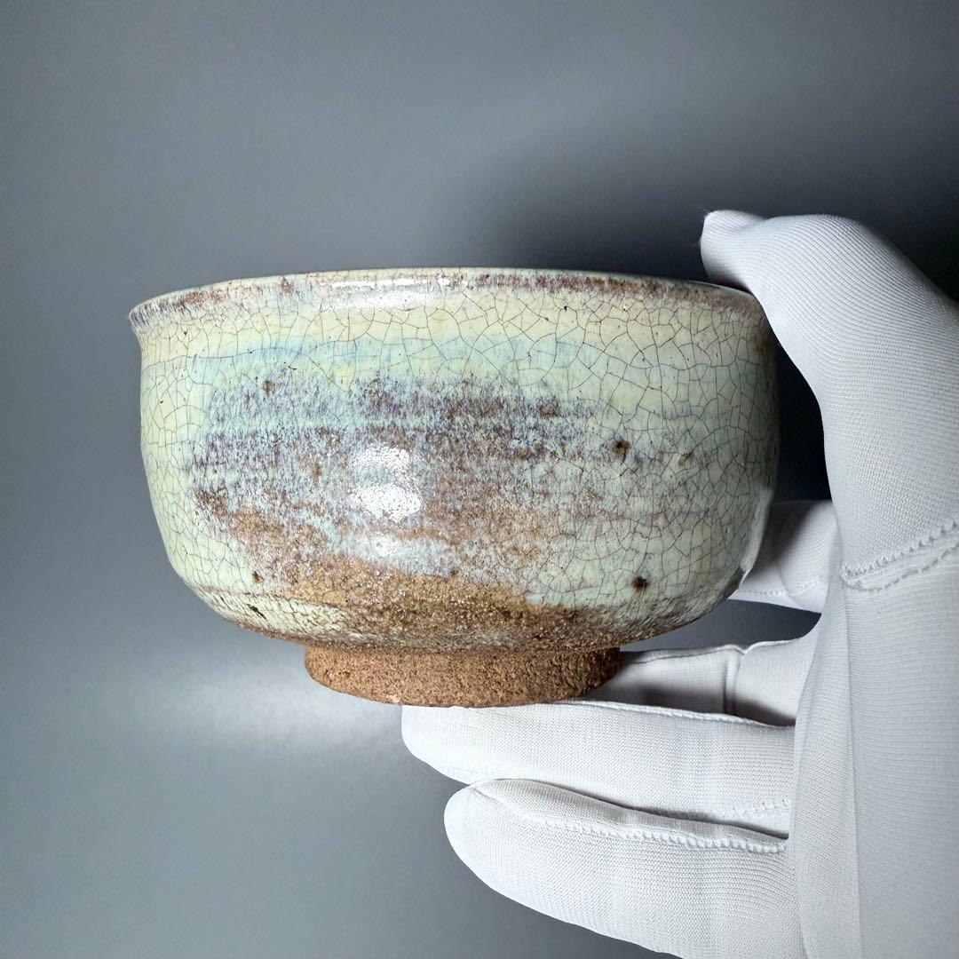 古唐津　班唐津茶碗　共箱　時代物　裏千家　表千家　蒐集家旧蔵品
