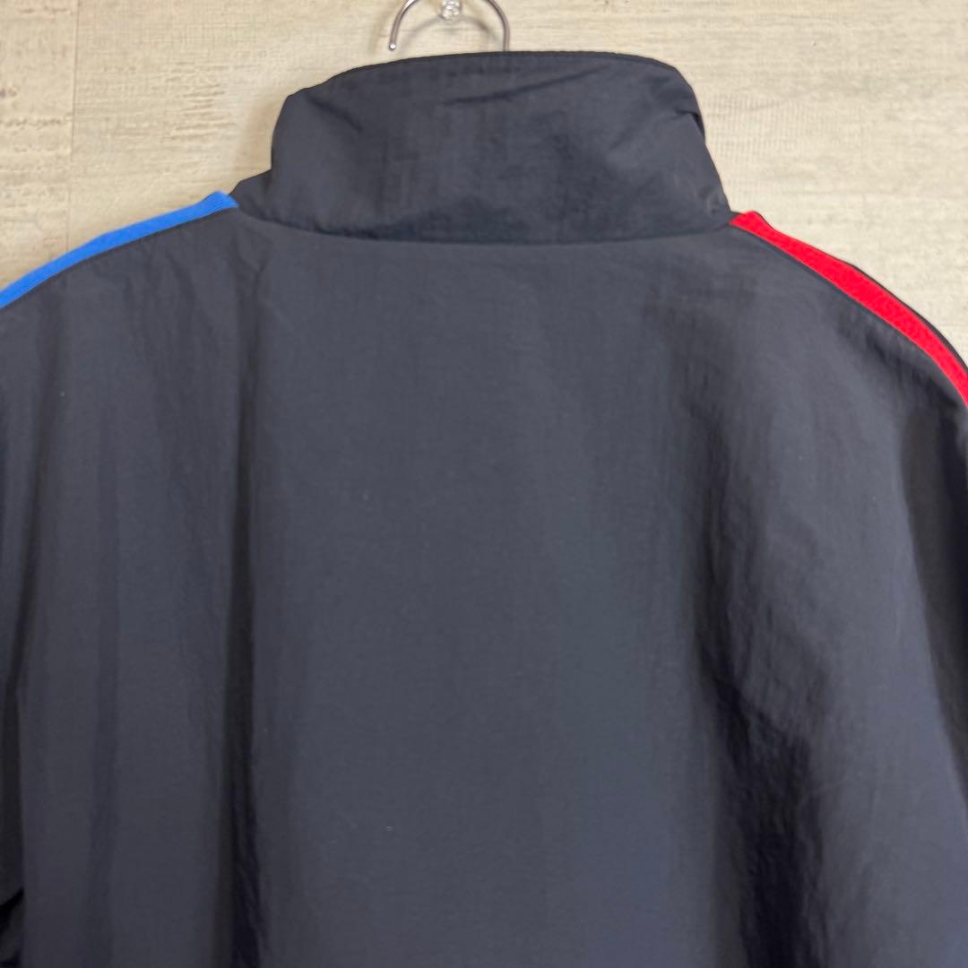 adidas　アディダス　トレフォイル刺繍　黒　ナイロンジャケット　L 目黒蓮