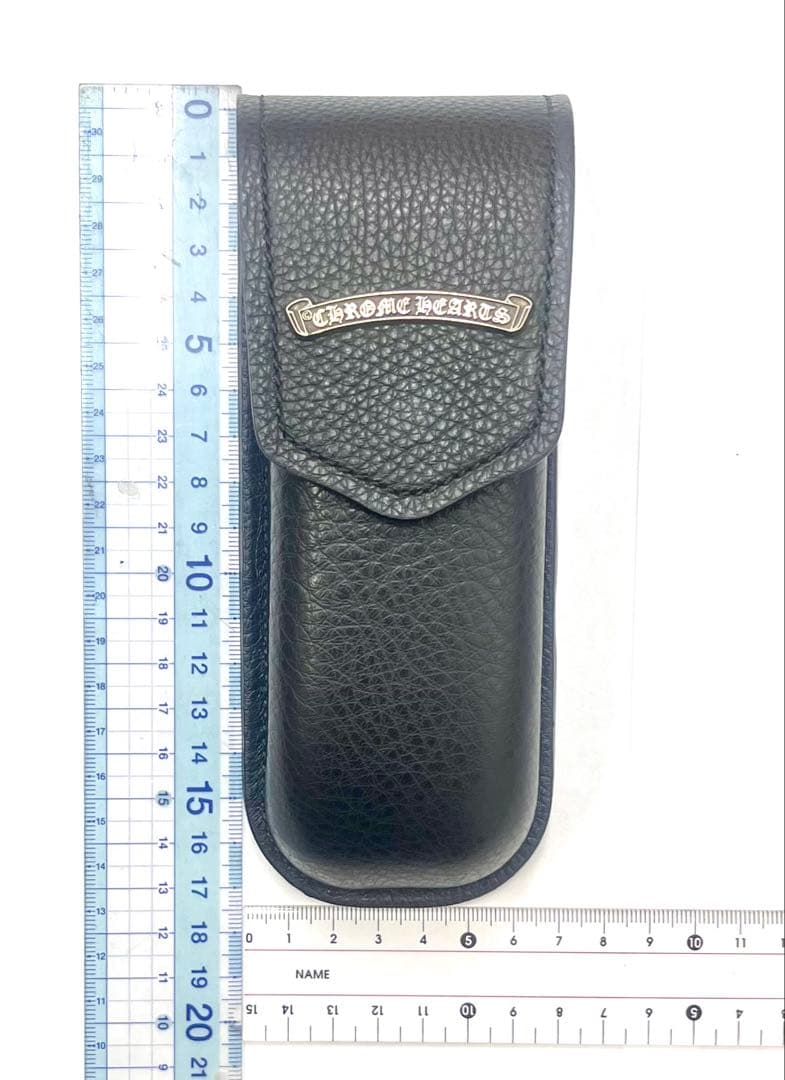 クロムハーツ メガネケース スクロールラベル ブラック ※おまけ付き