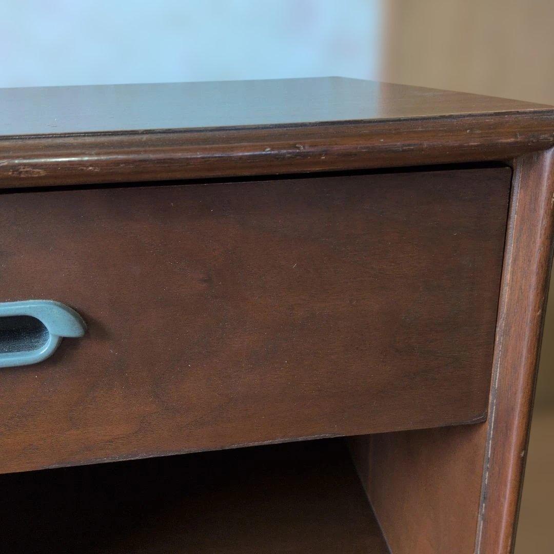 USA米軍放出家具ドレクセル サイドテーブル 引き出し付き