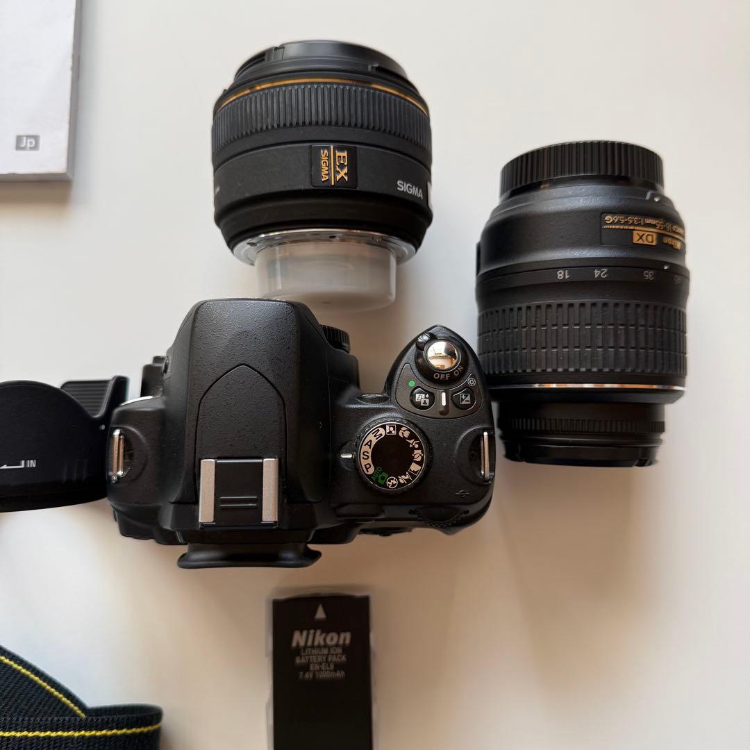 NikonD60 デジタル一眼レフカメラ キット シグマ 単焦点レンズ付き