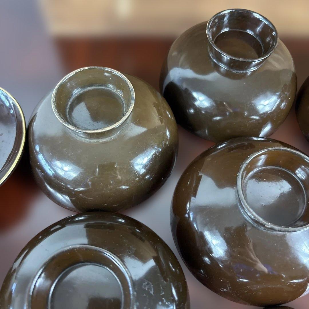 漆器 葉模様 椀 10客セット