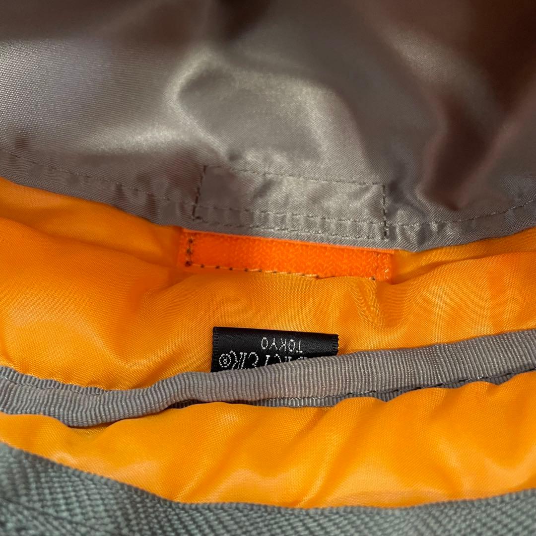 【極美品】ポーター タンカー ショルダーバッグ ダブルジップ シルバーグレー　L