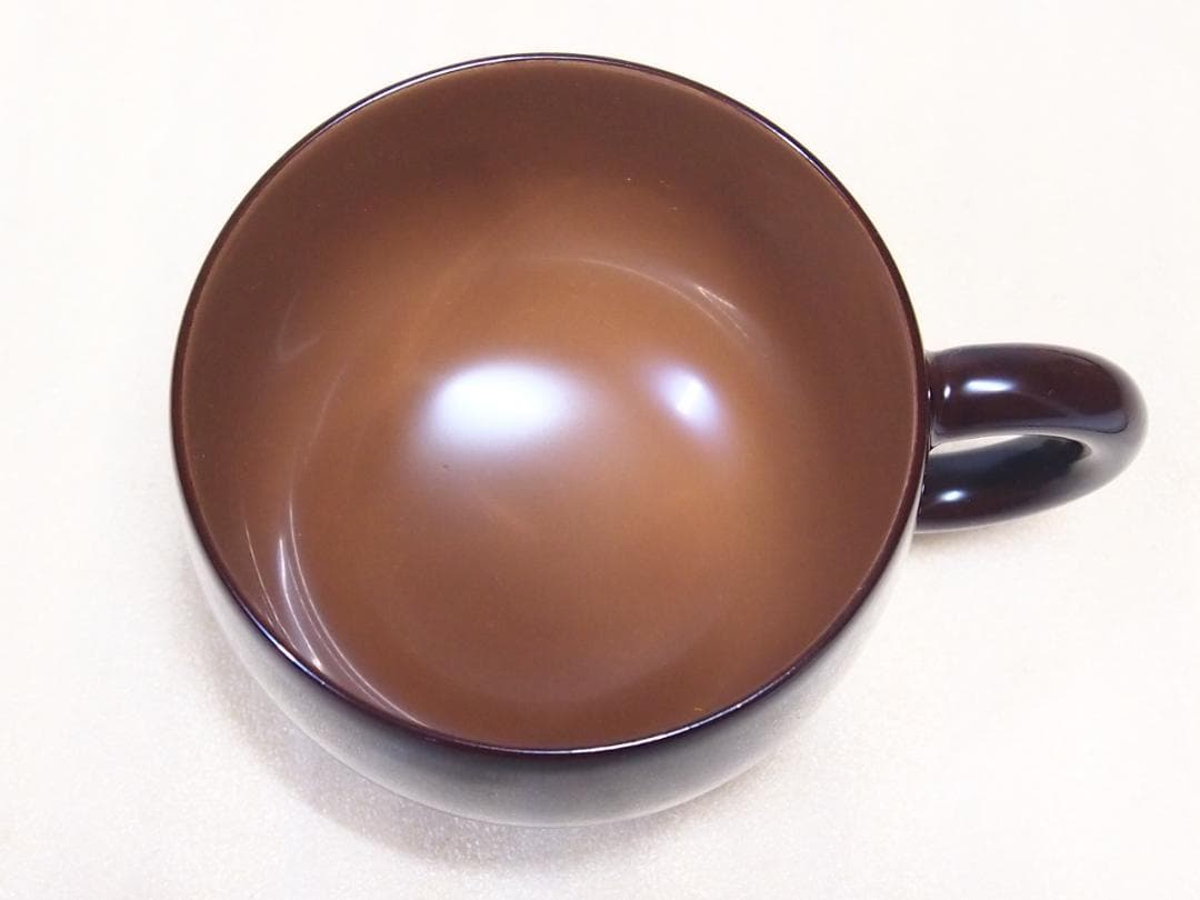 【未使用】輪島塗 HANANURI 花ぬり 古代溜/波線 コーヒーカップ 漆器