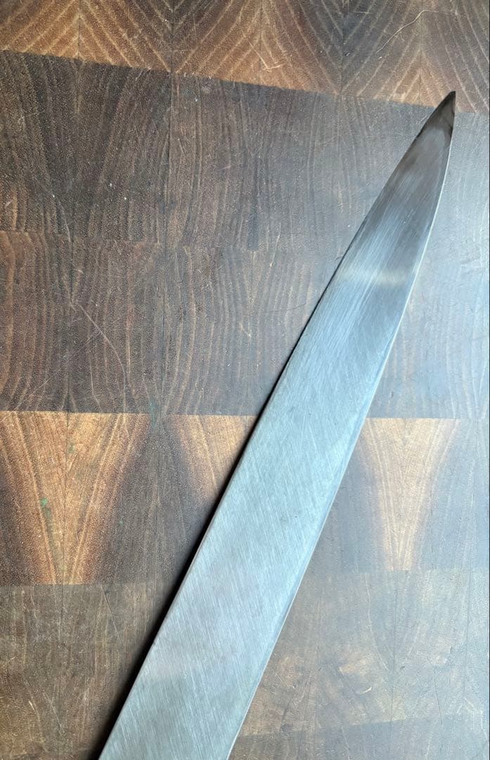 堺打刃物　月界　紋鍛錬　青鋼　柳刃　300mm 包丁　尺　和包丁　水牛朴柄