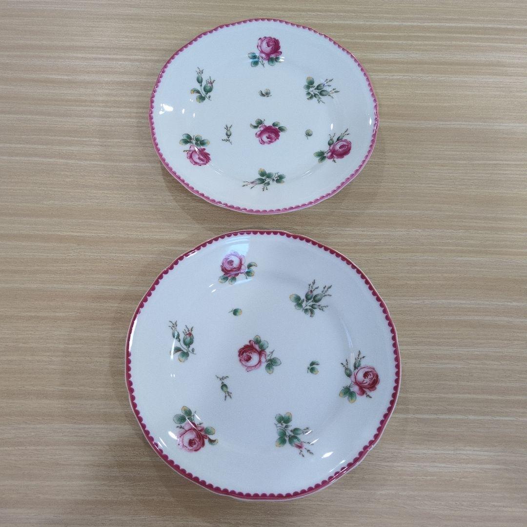 リチャードジノリ アンティックローズ17cmプレート2枚