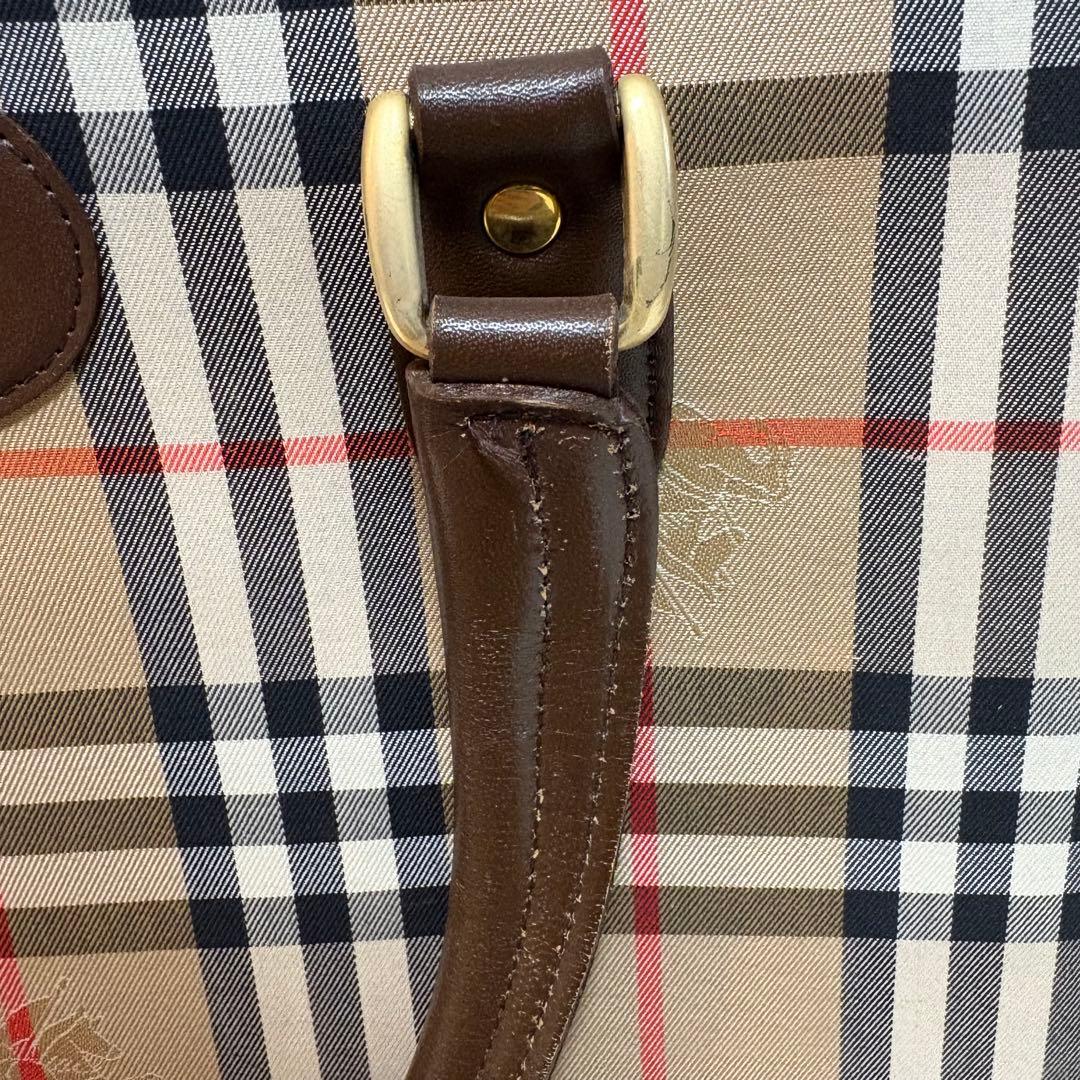 Burberry チェック柄 ボストンバッグ