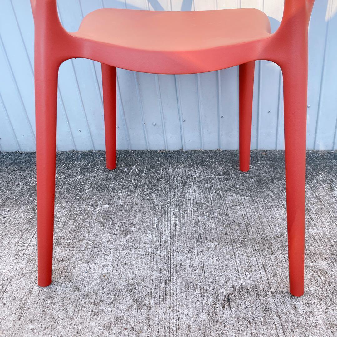 【未使用品】CHERRY エルパソ ダイニングチェア レッド 2脚セット①