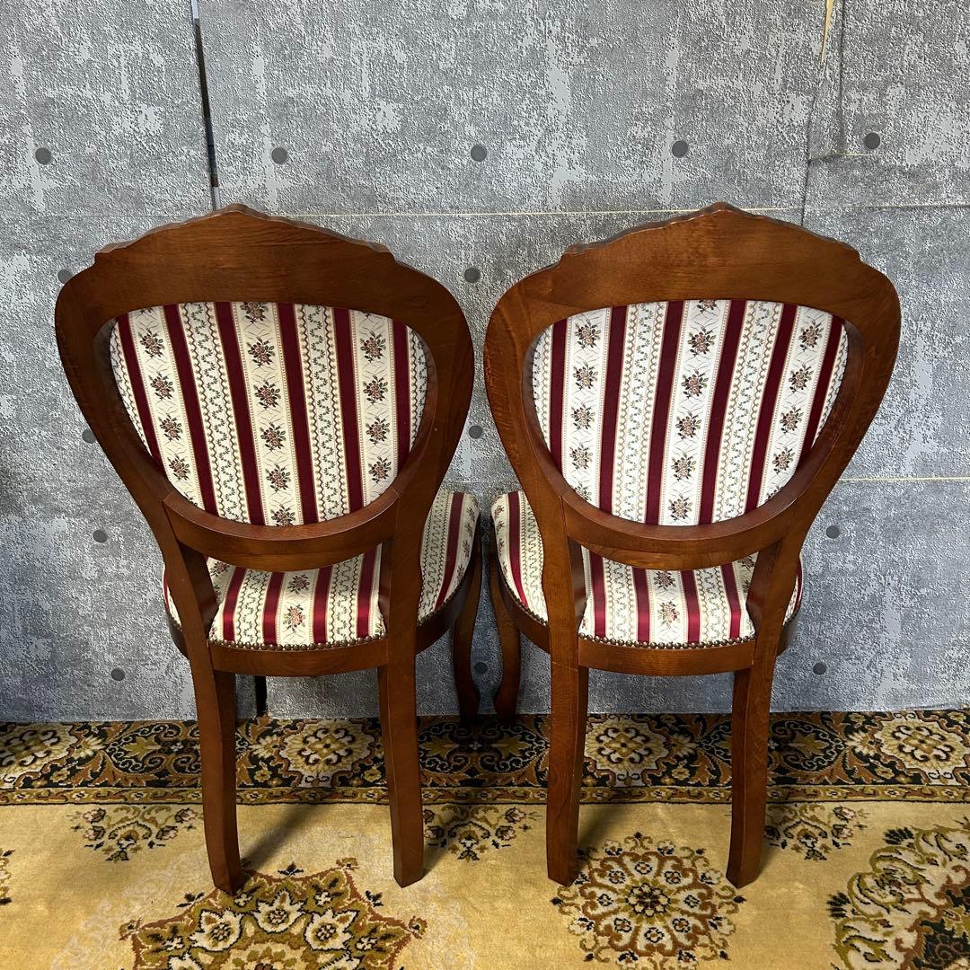 わらびもちこ꧁イタリア製꧂サロンチェア ダイニング ヨーロッパ 鋲打ち