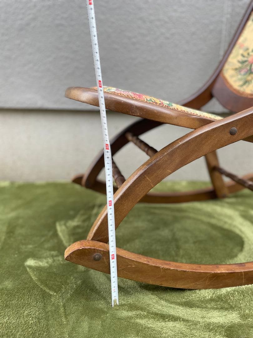 ロココ調 ロッキングチェア 折りたたみ 折り畳み コブラン織り 送料無料