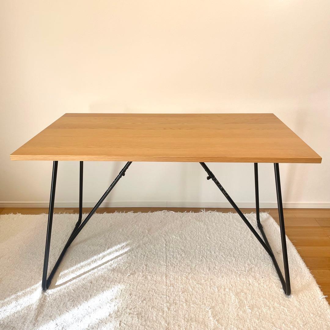 【無印良品】取説付き！状態良好　木製折りたたみテーブル W120cm