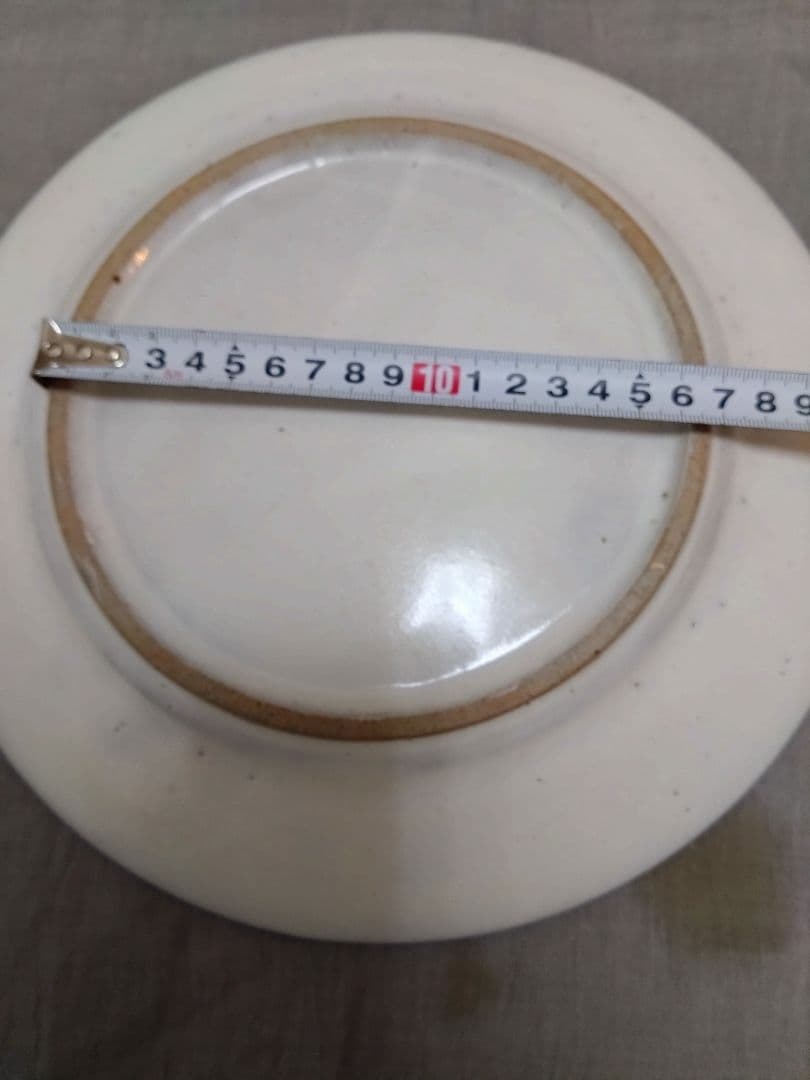 郡司庸久　郡司製陶所　リム皿　27cm　白　益子焼　作家もの