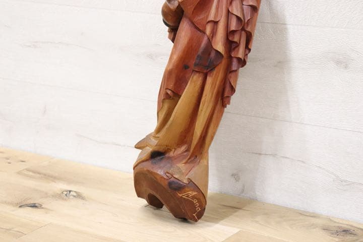 gmbp2 ○ マリア像 木彫 彫刻像 女性 オーストリア 作家作品 壁掛