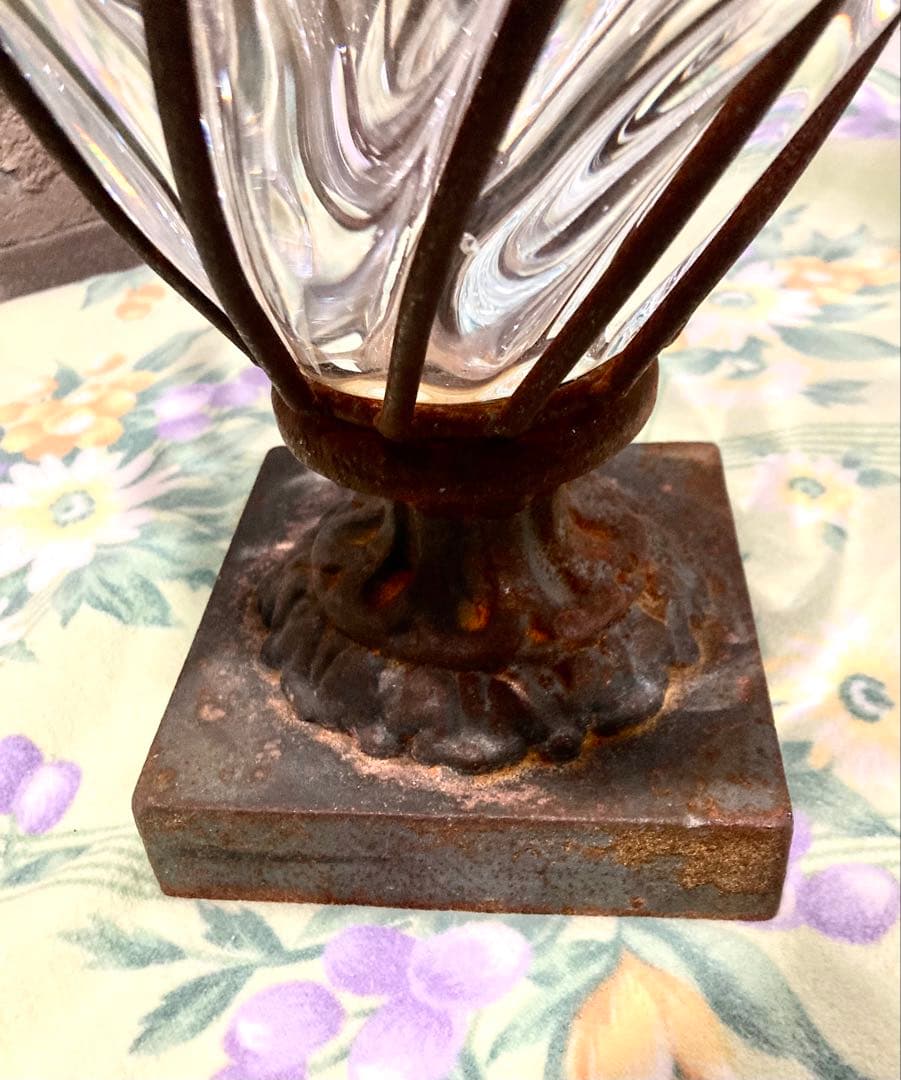 アンティーク ガラス製 アンフォラ 花瓶 フラワーベース 67cm イタリア製